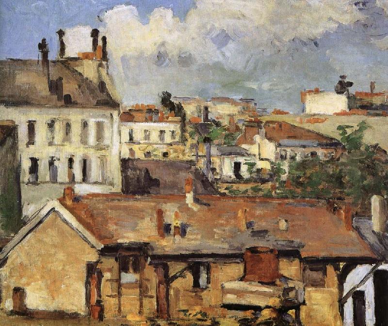 Paul Cezanne rooftop Norge oil painting art